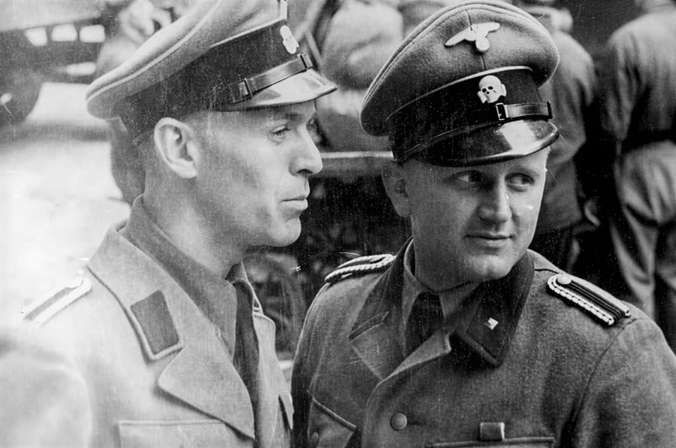 Anton Zitta and Josef Weisl directing deportation of Jews from Vienna