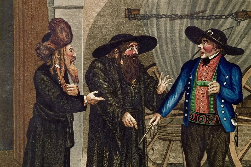 Polish jews and coachman, from a series of Viennese Types