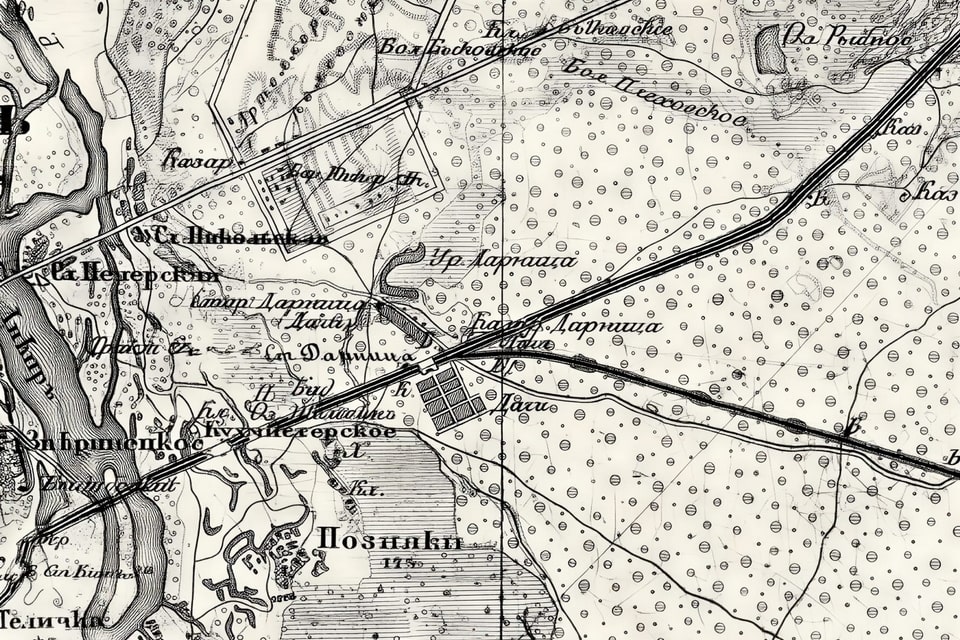 Darnytsia district map in Kyiv