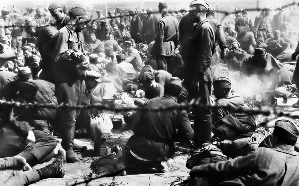 inside the Darnytsia pow camp near Kyiv 1941-1942