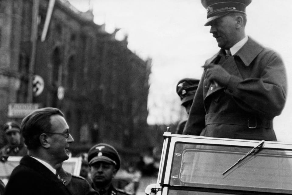 Arthur Seyss-Inquart and Adolf Hitler