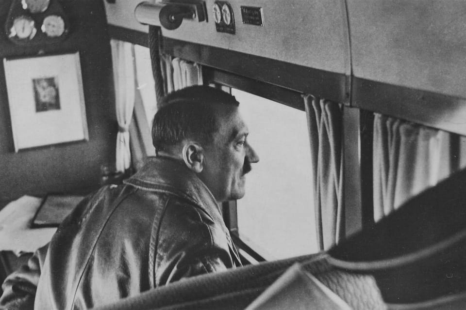 Adolf Hitler’s first flight above his Austrian homeland on 15 March 1938 on his triumphant return to Germany from Vienna
