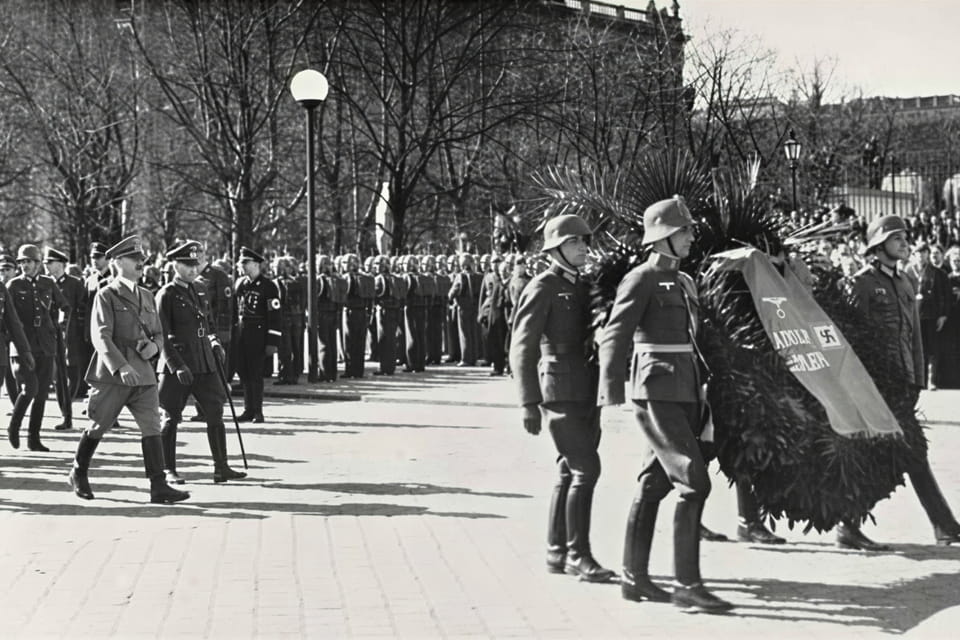 Nazi propaganda staging on March 15, 1938 in Vienna