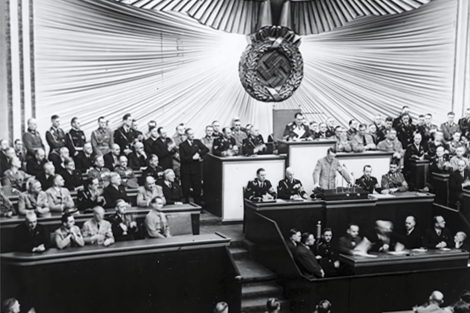 Berlin. Kroll Opera House Speech to the Reichstag about the triumph of the Anschluss. 18 March 1938