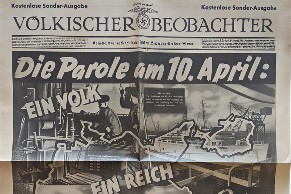 Volkischer Beobachter special issue devoted to the Austrian referendum