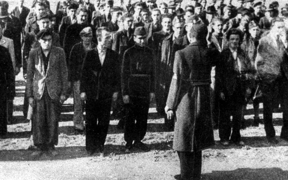 Budapest, Hungary, A convention of the Arrow Cross Party members