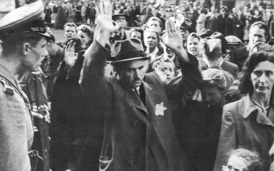 Hungarian jews in Budapest in the summer of 1944 when the deportations were in full swing