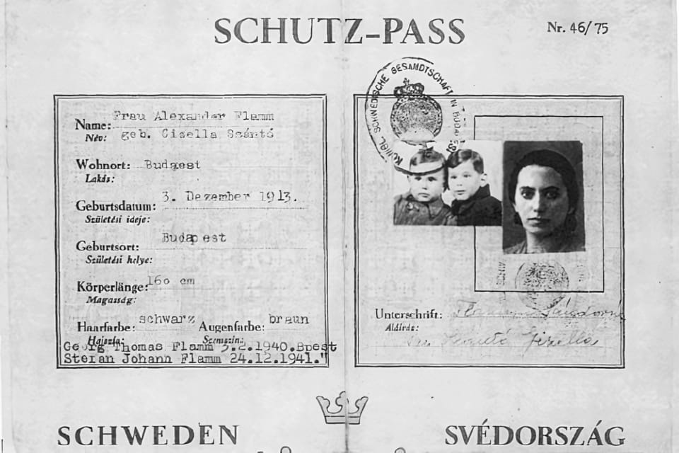Swedish Schutz-Pass provided by Raoul Wallenberg for Frau Alexander Flamm