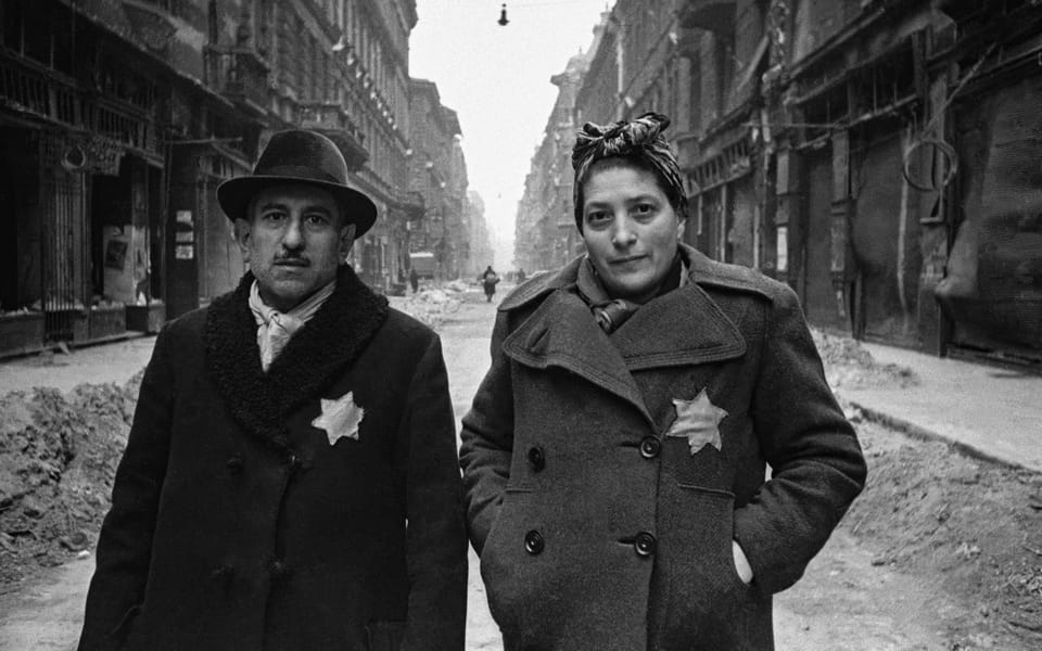 A Jewish family liberated from the Budapest ghetto on Ráday Street (Ráday utca)